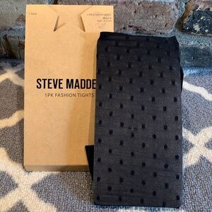 Steve Madden black polka dot tights NWT